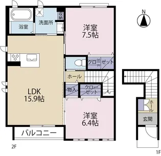 グラード【2階】の間取り