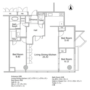 浜松町スクエア studio【16階】の間取り