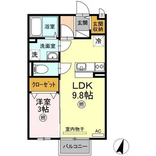 セジュール瀬戸下 A棟【2階】の間取り