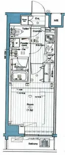ザ・プレミアムキューブG潮見【1階】の間取り