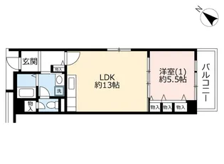 URアーバンハイツ菅生ヶ丘【6階】の間取り