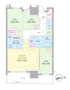 幕張ベイパーク ライズゲートタワー【27階】の間取り