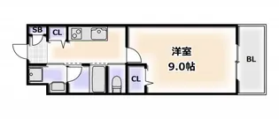 ブラン花園町【6階】の間取り