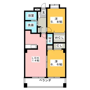 ラフィーネ掛川cIII【1階】の間取り