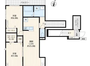 仮称)コートハウスNの間取り