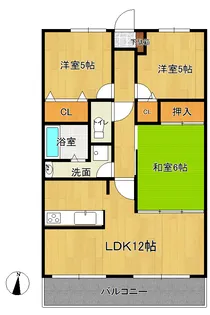 コアマンション新水前寺II【2階】の間取り