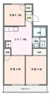 セゾン辻本【1階】の間取り