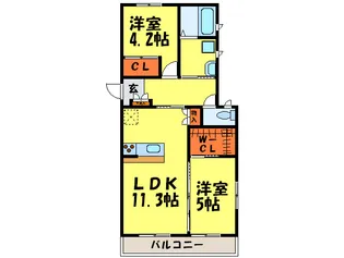 ミカサ箱崎宮前【1階】の間取り