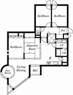 フォレストヒルズ宮の森【2階】の間取り
