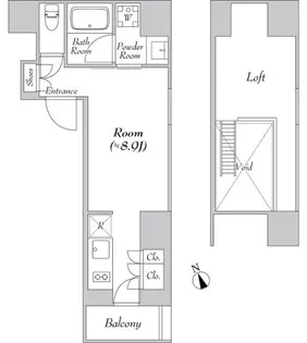 カナルフロント芝浦【3階】の間取り