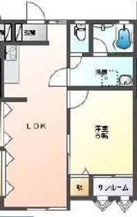 ロンディネ金池B【1階】の間取り