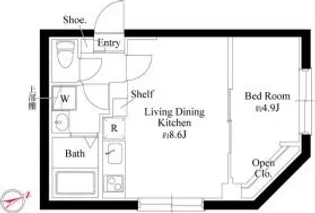 CASAPIAZZA西日暮里【4階】の間取り