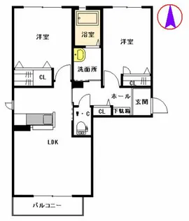 マリーフランソワーズ【2階】の間取り