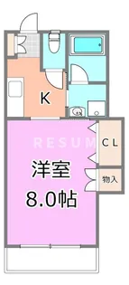 ドムスグランディフローラ【4階】の間取り