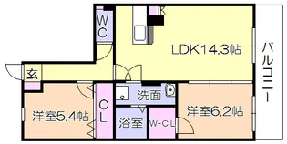 サニーコート梅満【3階】の間取り