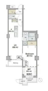 シャレール広尾 2号棟【1階】の間取り