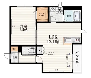 カーサラミーナ【2階】の間取り