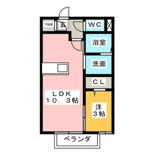 エトワールM【1階】の間取り