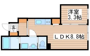 リバティコートH&M【1階】の間取り