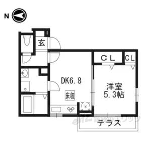 ブリランタ壬生2棟【1階】の間取り