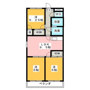 U・パティオ【3階】の間取り