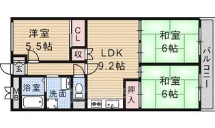 マンション備前A棟【1階】の間取り