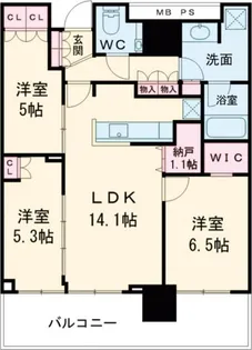 プラウドタワー小岩フロント【22階】の間取り