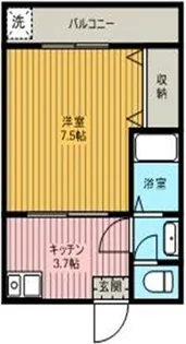 サンライズ関原【1階】の間取り