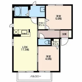 セントレア?B【2階】の間取り