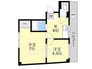 丸善シティハイツ上六【6階】の間取り