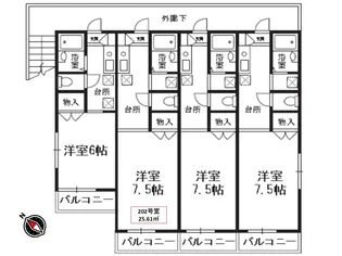 パークハウス【2階】の間取り