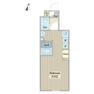 常盤台レジデンス【3階】の間取り