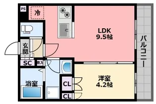 ブリージェ夙川南郷【2階】の間取り
