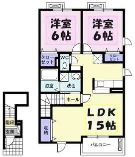 シュプリーム レジデンスB【2階】の間取り