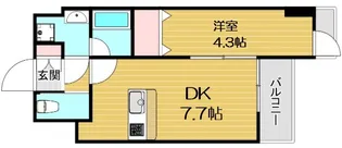 プレジオ難波ASIAN【5階】の間取り