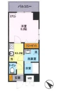 ベルフルール【5階】の間取り