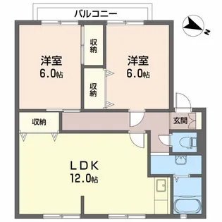 サンガーデンひあさ A棟【2階】の間取り