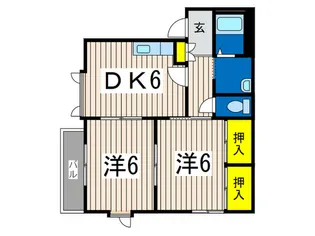 ディアス平潟【1階】の間取り