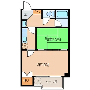 グランディールJ【4階】の間取り