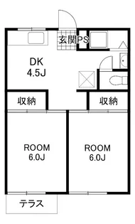 シルクハイツAB【2階】の間取り