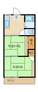 コーポスガ【1階】の間取り