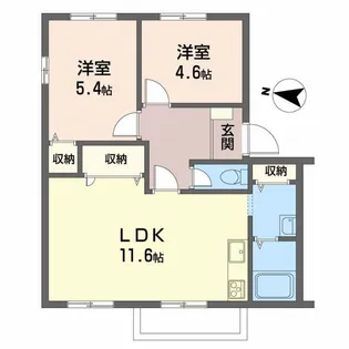 ロジュマンイズミBCD棟【2階】の間取り