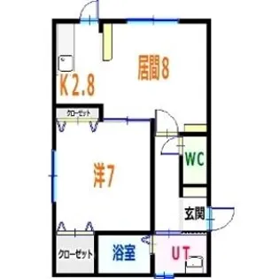 アリビオ伏古【2階】の間取り
