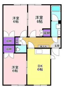 ネオハイツ北滝沢A【1階】の間取り