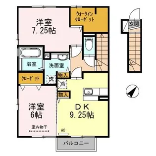 ディアコート浜道I【2階】の間取り
