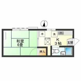 クラウンハイツ【1階】の間取り