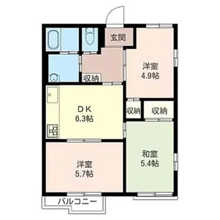 リバーハイム【1階】の間取り
