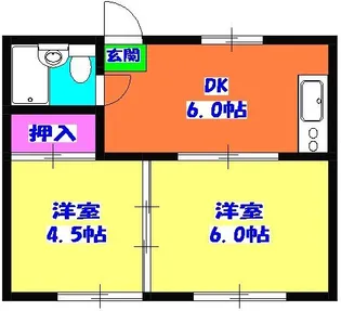 コーポ長栄【2階】の間取り