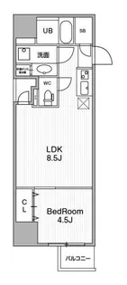 アーバンフラッツ池袋プレミアム【19階】の間取り