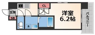 インザライフ大阪EAST RESIDENCE【4階】の間取り